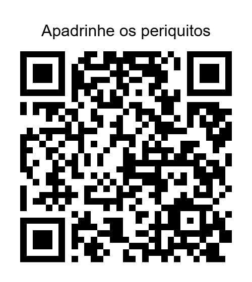 QR Code Pix para Apadrinhe os periquitos